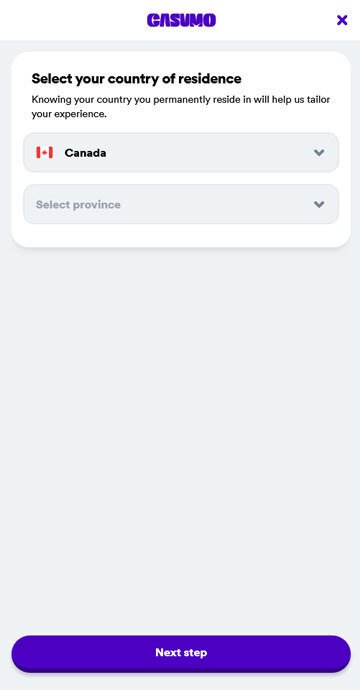 Where to enter Casumo casino promo code 1