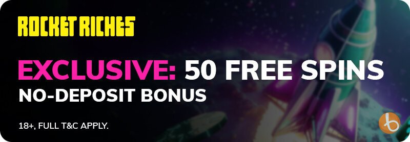 Bojoko's exclusive free spin bonus for Rocket Riches