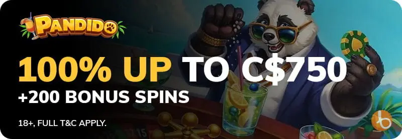 Pandido's welcome bonus offer