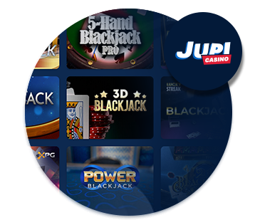 You can play blackjack at Jupi casino