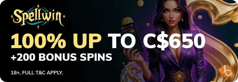 Bonus banner for SpellWin Casino