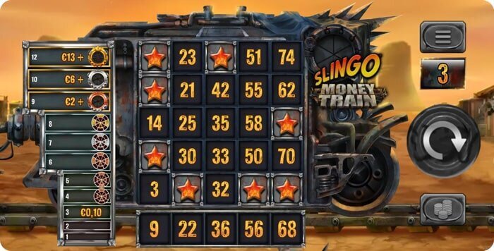 Screenshot of Money Train Slingo