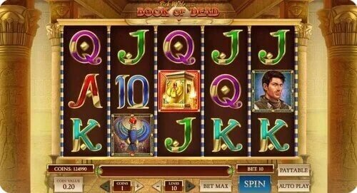 Book of Dead slot game screenshot