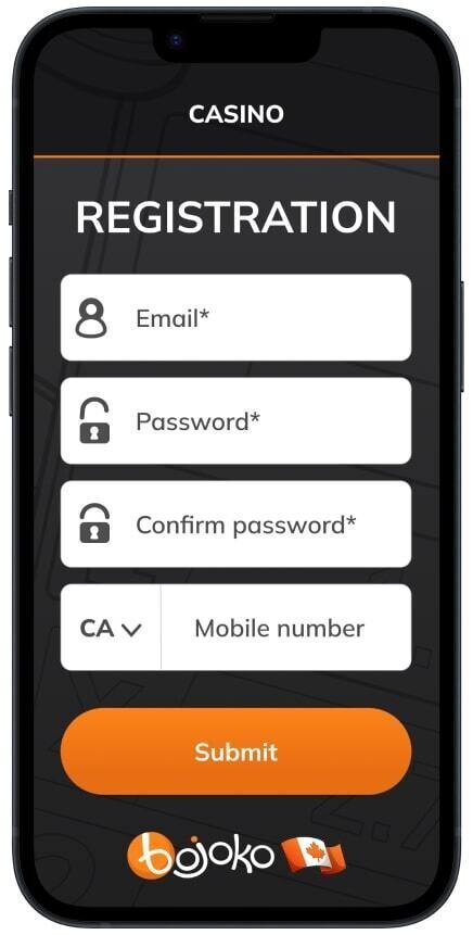 Log in or sign up to the casino