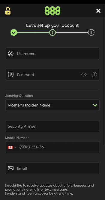 Sign up at 888 Ontario step 2