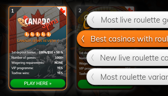 Find a roulette bonus casino from our list