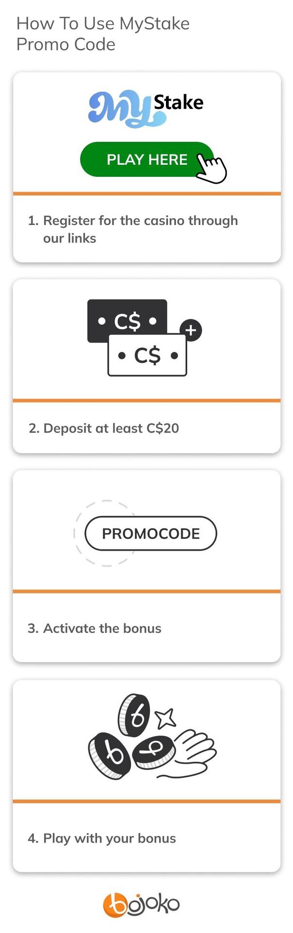 How to use MyStake promo code