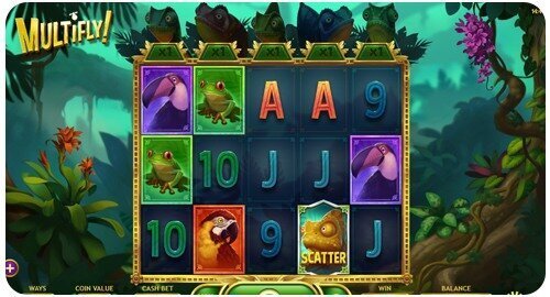 A screenshot of Multifly slot game