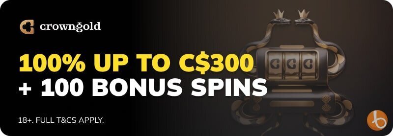 CrownGold casino bonus banner