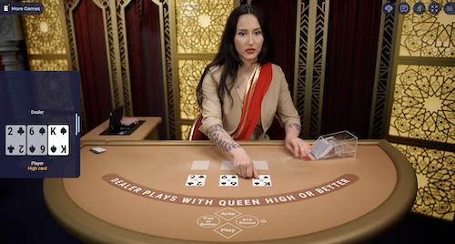 Teen Patti live casino game by Ezugi