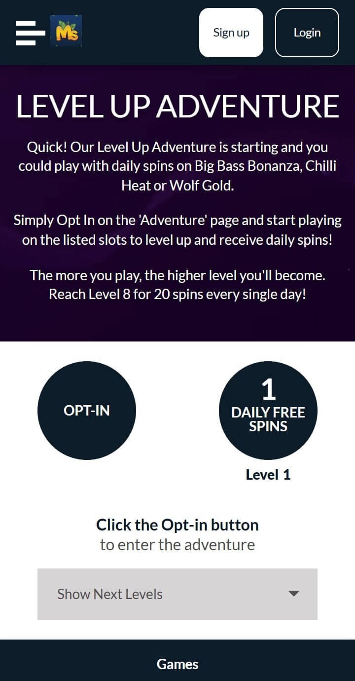 Mango Spins Grace Media Casino - adventure promotion