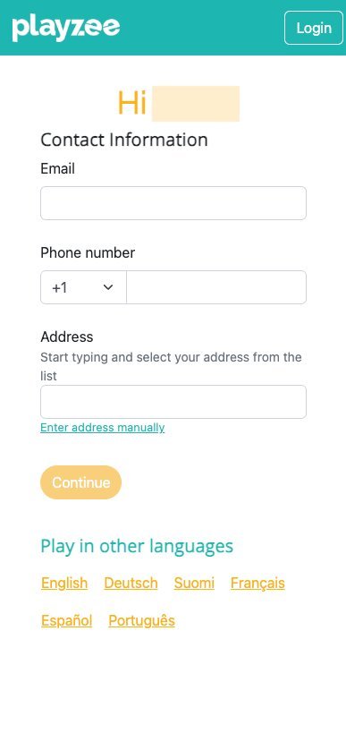 Where to enterPlayzee casino promo code
