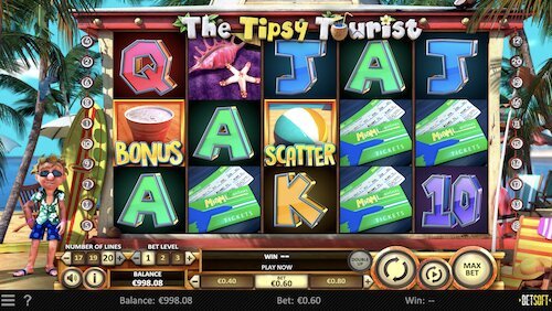 The Tipsy Tourist slot game from Betsoft