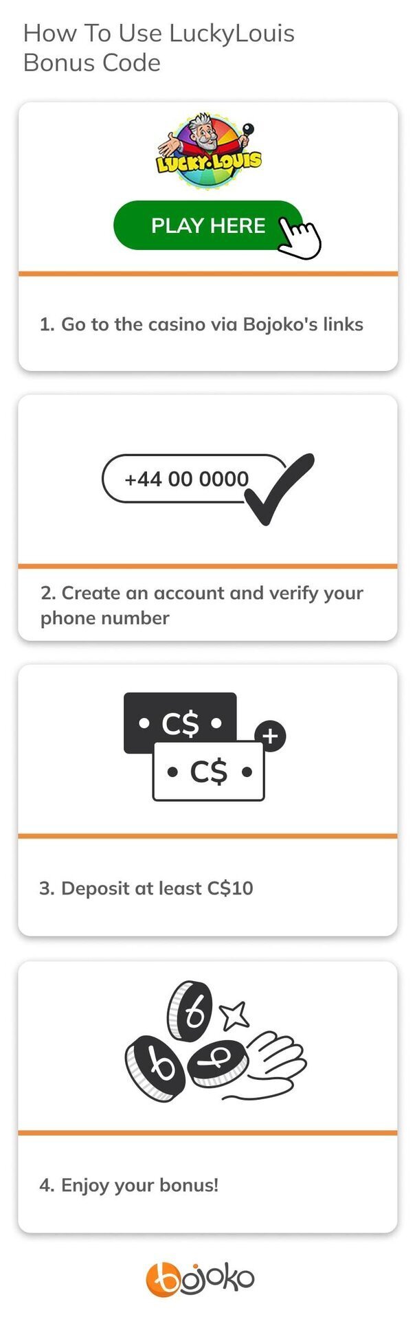 How to use LuckyLouis bonus code