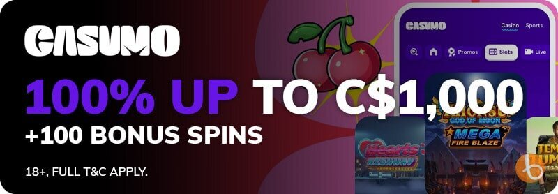 Bonus banner for Casumo Casino