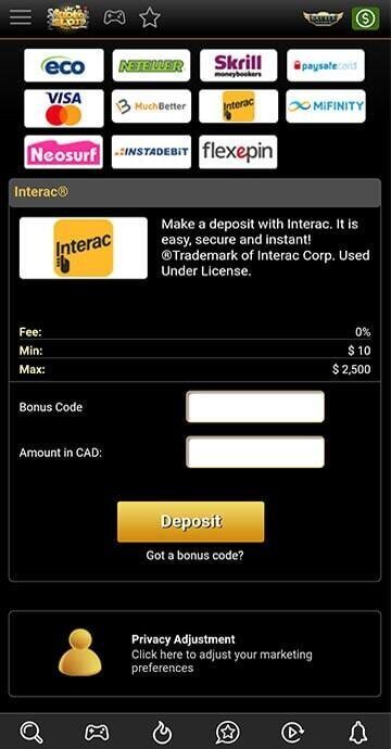 Videoslots deposit with bonus code