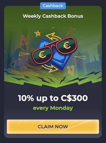 Claim cashback offers at Rolling Slots