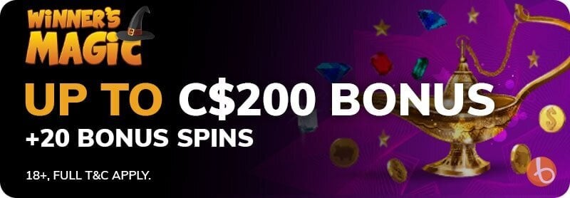 Winners Magic Casino welcome bonus