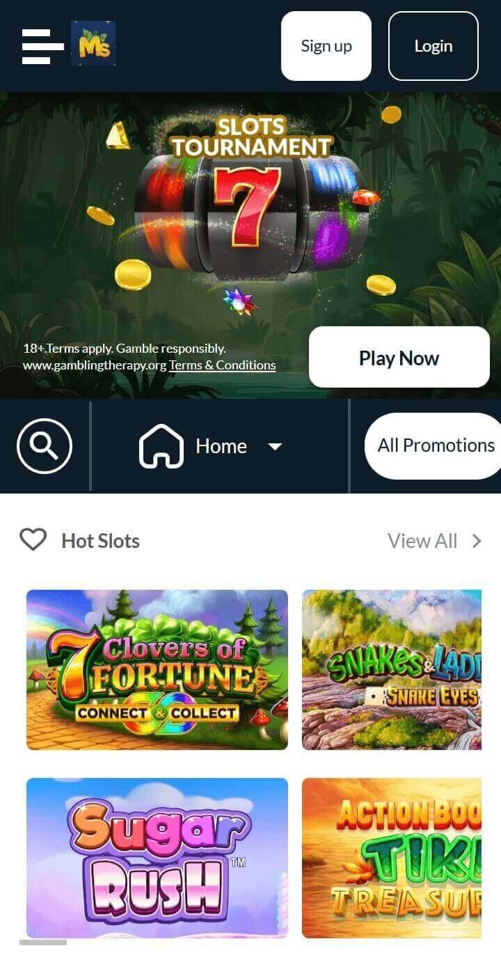 Mango Spins Grace Media Casino - home page