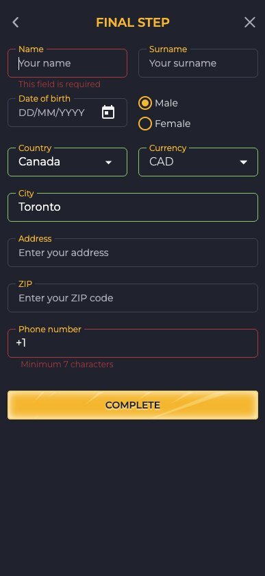 Where to enter FairSpin promo code