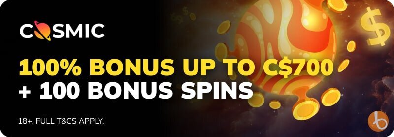 CosmicSlot bonus banner