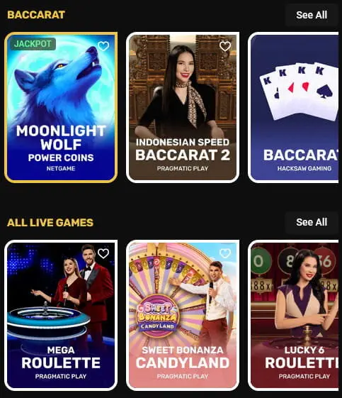 Live casino games