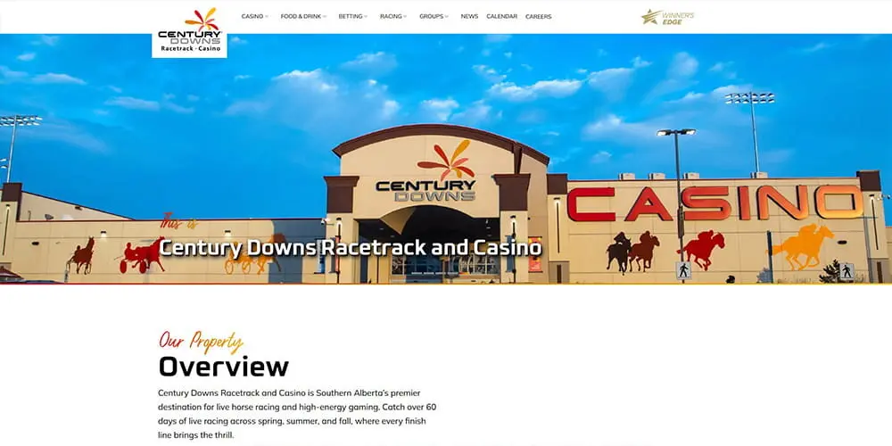 Century Downs website screenshot