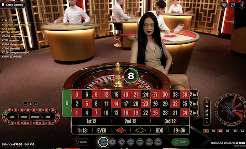 Diamond Roulette game by Ezugi