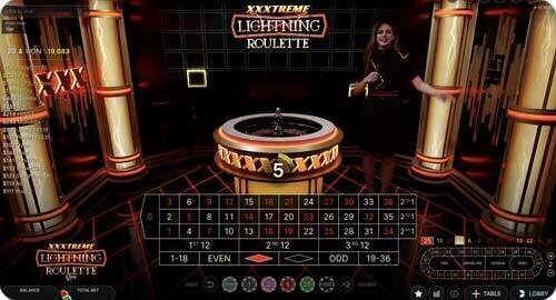 XXXtreme Lightning Roulette game by Evolution