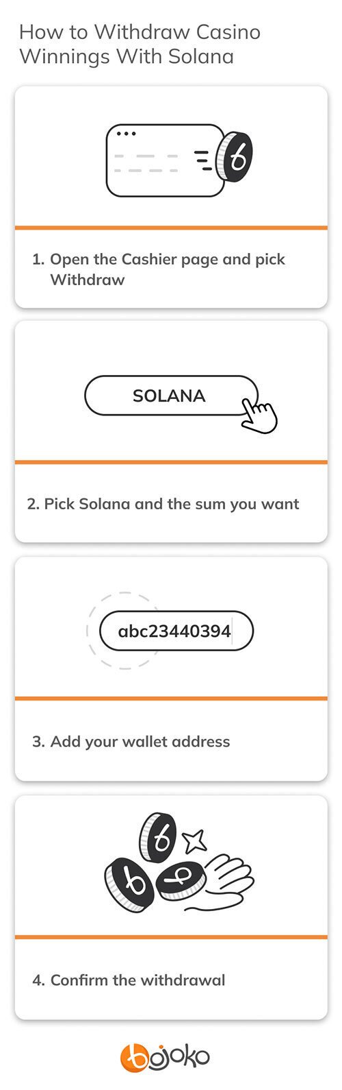How to withdraw casino winnings with Solana