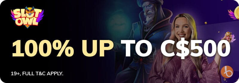 Bonus banner for Slot Owl Casino