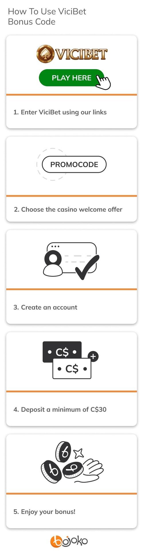 How to use Vicibet bonus code