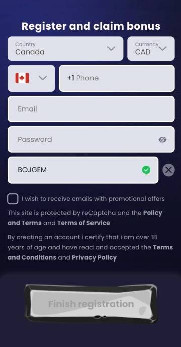 SlotsGem bonus code step 2