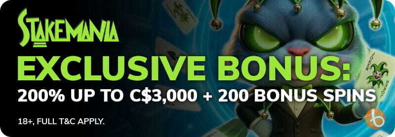 Stakemania casino welcome bonus