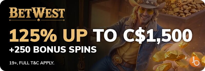 Bonus banner for BetWest Casino