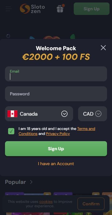 Where to enter Slotozen casino promo code 1