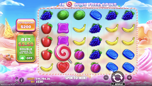 Get free spins for Sweet Bonanza slot