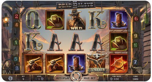 A screenshot of Dead or Alive 2 slot game