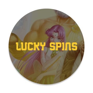 Lucky Spins Casino round design logo