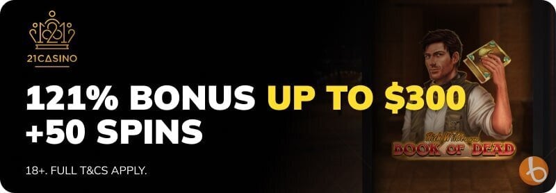 21 Casino welcome bonus