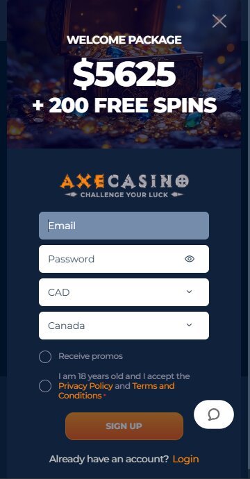 Where To Enter Axe Casino Bonus Code 1