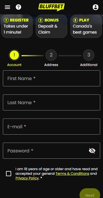 Login to Bluffbet 1