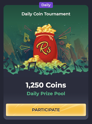 Enter daily tournaments at Rolling Slots