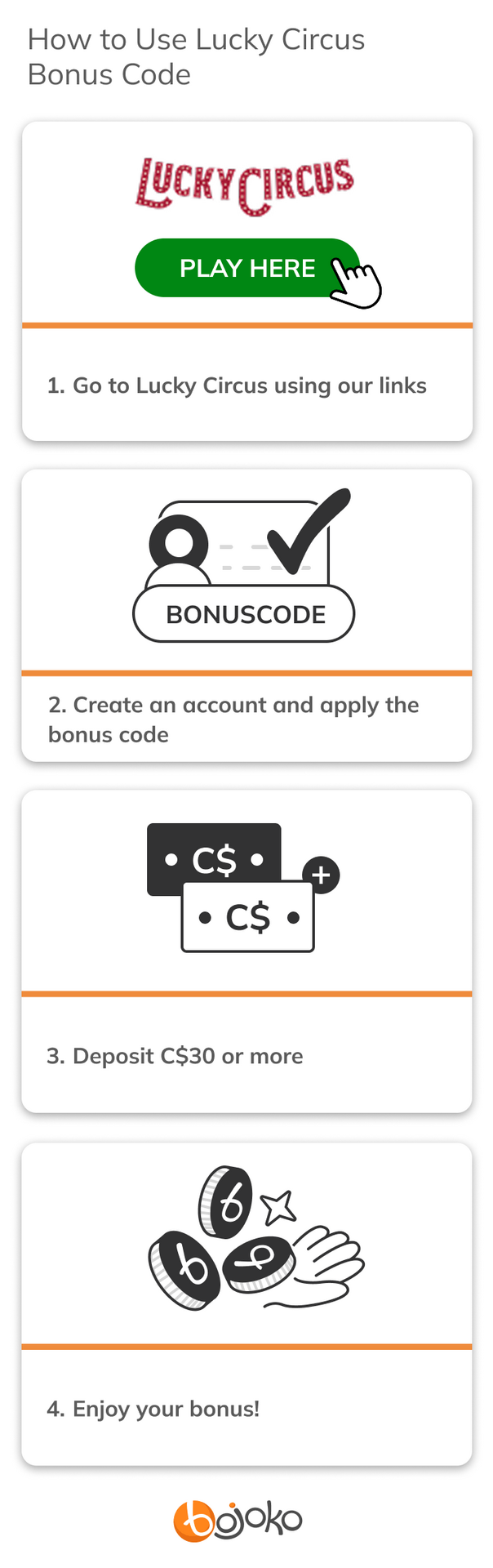 How to use Lucky Circus bonus code