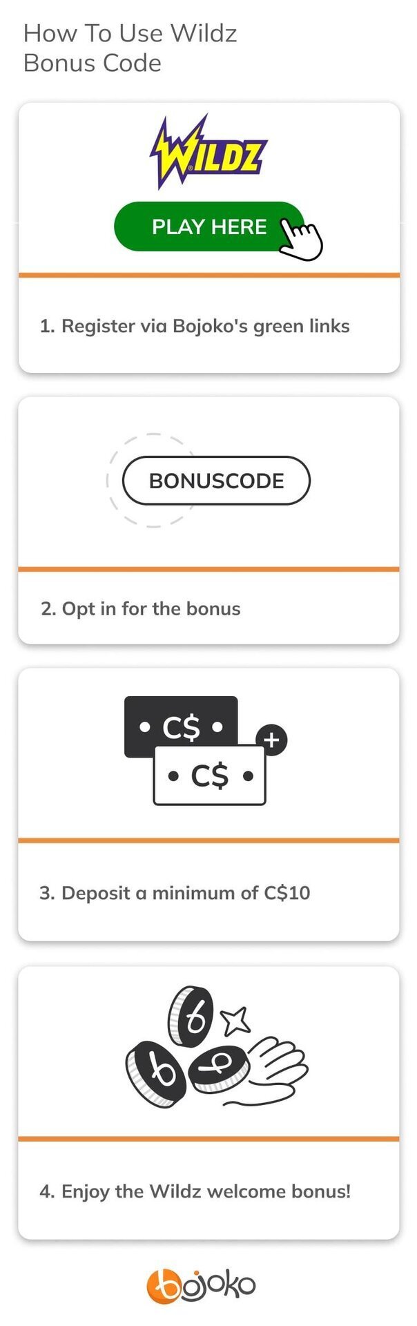 How To Use Wildz Bonus Code.