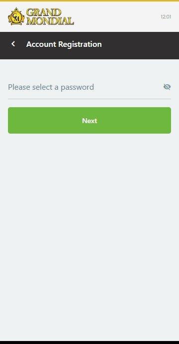 Register to Grand Mondial step 3
