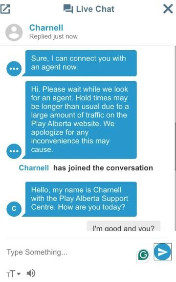 Play Alberta live chat