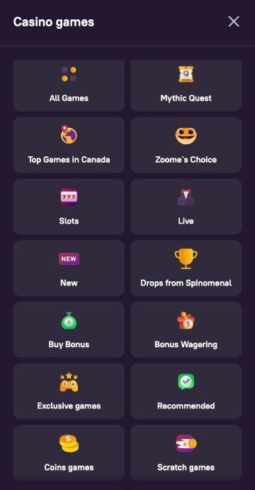 Zoome Casino games